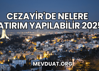 Cezayir'de Nelere Yatırım Yapılabilir 2025