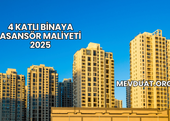 4 Katlı Binaya Asansör Maliyeti 2025