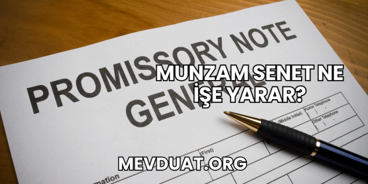 Munzam Senet Ne İşe Yarar?