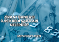 Ziraat Bankası 0.99 Kredi Şartları Nelerdir?