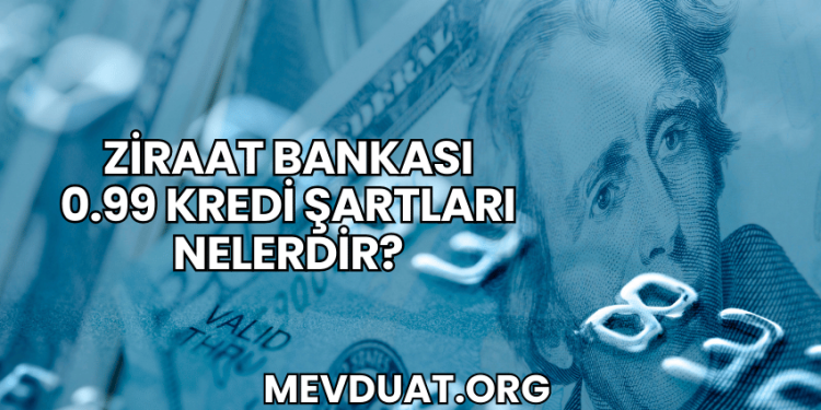 Ziraat Bankası 0.99 Kredi Şartları Nelerdir?