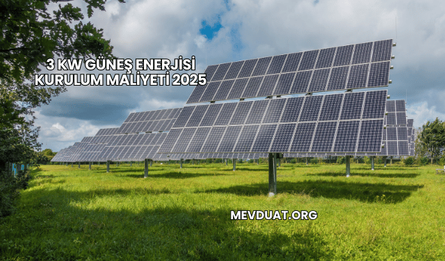 3 kW Güneş Enerjisi Kurulum Maliyeti 2025