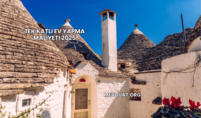 Tek Katlı Ev Yapma Maliyeti 2025