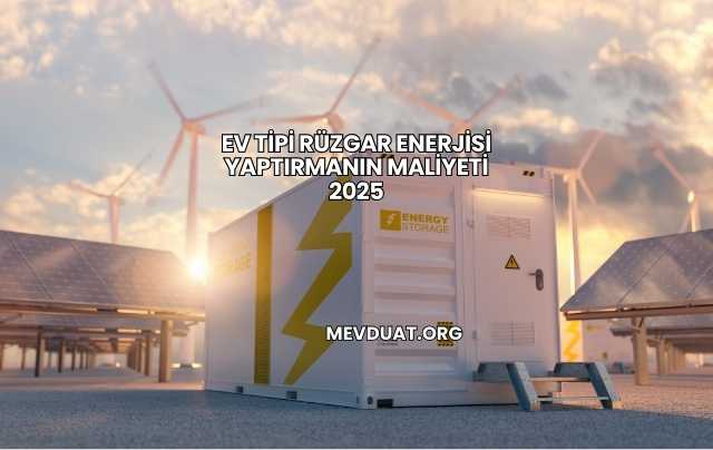Ev Tipi Rüzgar Enerjisi Yaptırmanın Maliyeti 2025