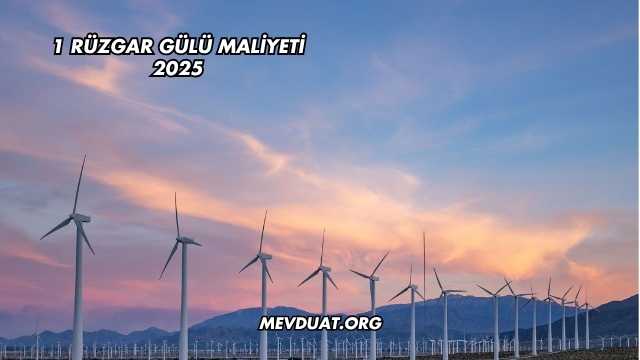 1 Rüzgar Gülü Maliyeti 2025