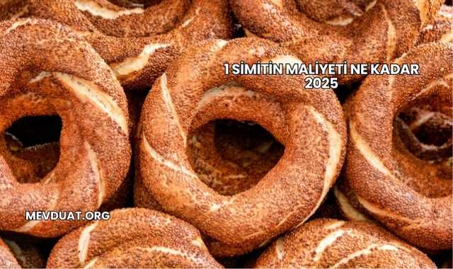 1 Simitin Maliyeti Ne Kadar 2025