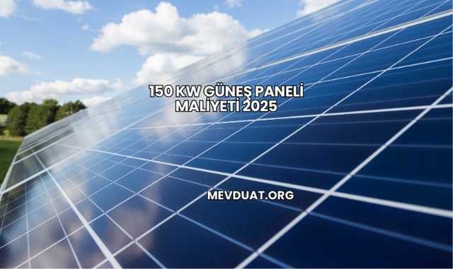 150 KW Güneş Paneli Maliyeti 2025
