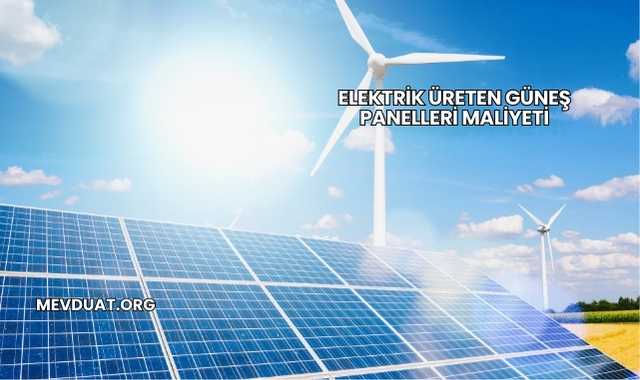 Elektrik Üreten Güneş Panelleri Maliyeti