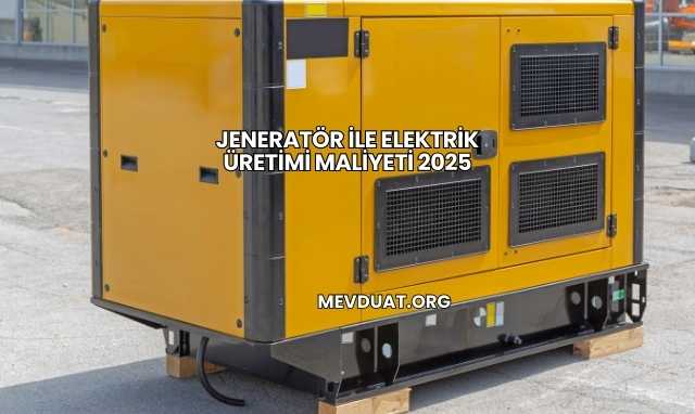 Jeneratör ile Elektrik Üretimi Maliyeti 2025