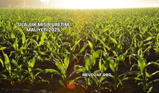 Silajlık Mısır Üretim Maliyeti 2025