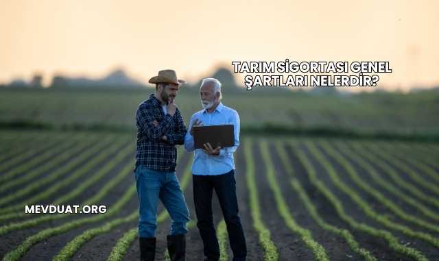 Tarım Sigortası Genel Şartları Nelerdir?