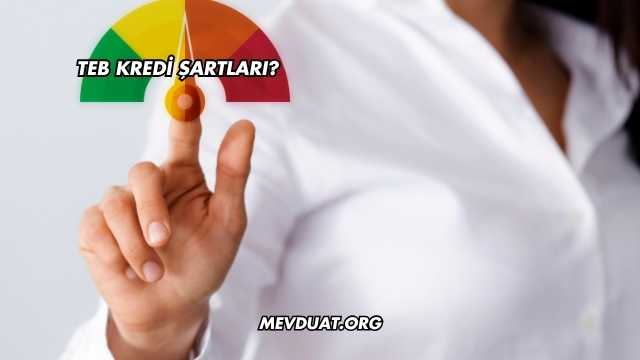 Teb Kredi Şartları?