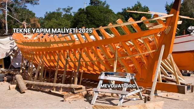 Tekne Yapım Maliyeti 2025