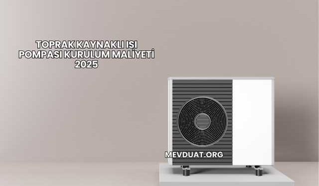 Toprak Kaynaklı Isı Pompası Kurulum Maliyeti 2025