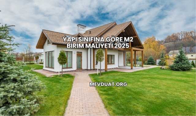 Yapı Sınıfına Göre m2 Birim Maliyeti 2025