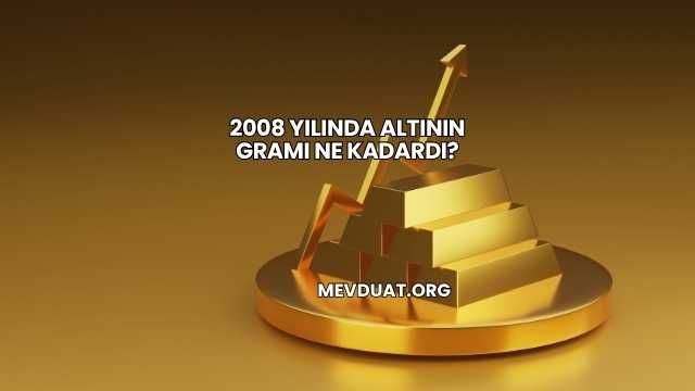 2008 Yılında Altının Gramı Ne Kadardı?