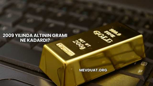 2009 Yılında Altının Gramı Ne Kadardı?