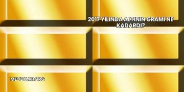 2017 Yılında Altının Gramı Ne Kadardı?