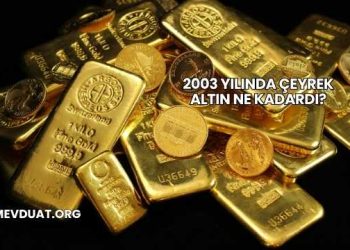 2003 Yılında Çeyrek Altın Ne Kadardı?