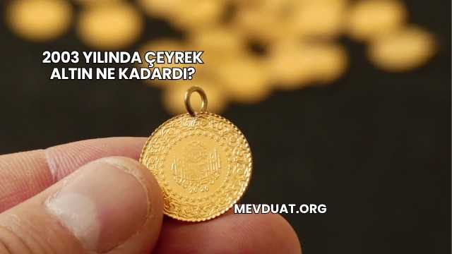 2003 Yılında Çeyrek Altın Ne Kadardı?