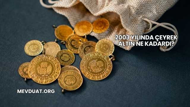 2003 Yılında Çeyrek Altın Ne Kadardı?