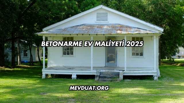 Betonarme Ev Maliyeti 2025